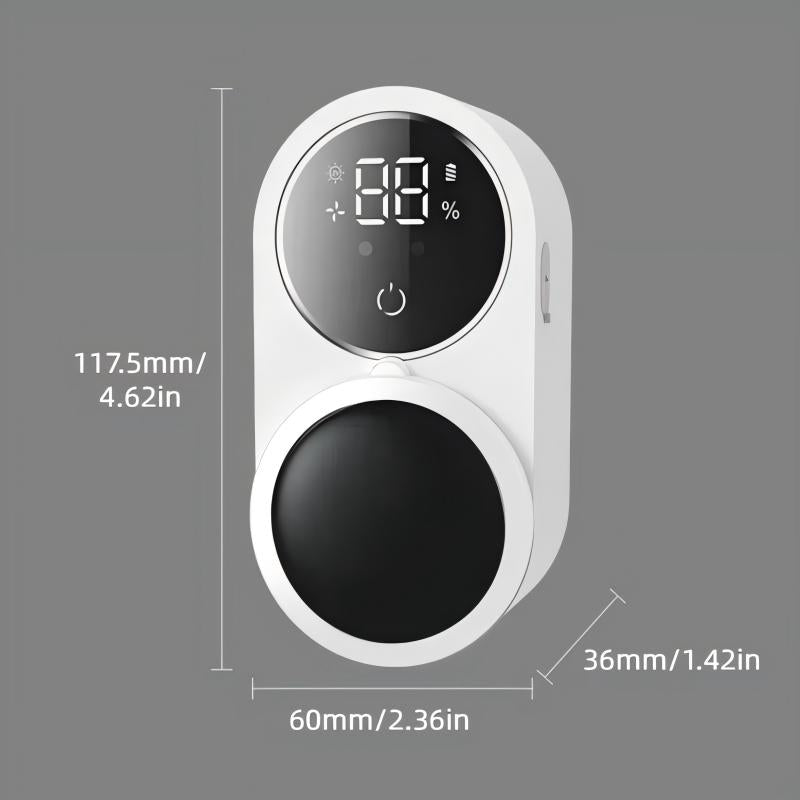 Oriday Toothbrush Cleaner, UV-C Cleaning and Air Drying, LED Smart Screen, Rechargeable Wall Mount Toothbrush Holder, White