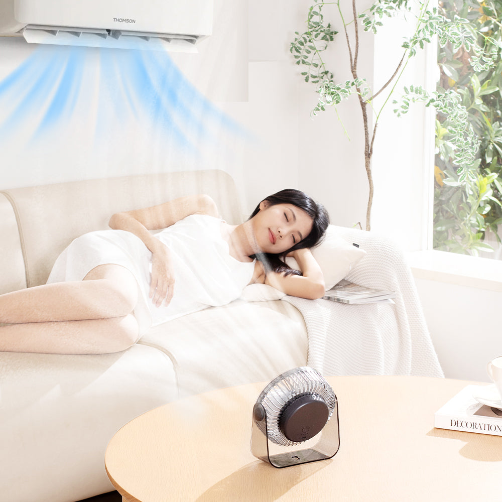 Oriday Mini USB Desk Fan – 3000mAh Rechargeable Battery, 4 Speeds, Ultra Quiet & Powerful Airflow, Aesthetic Portable Small Fan for Office, Bedroom, Travel, Bedside & Tabletop Use