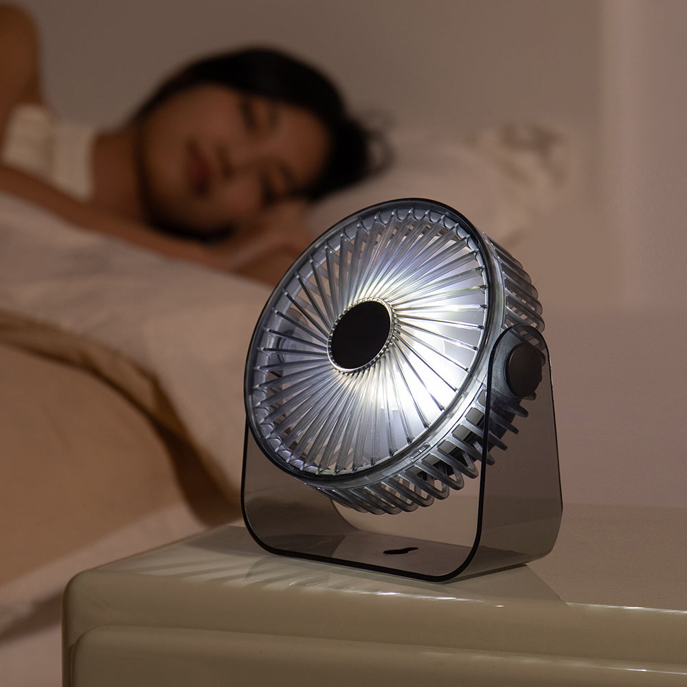 Oriday Mini USB Desk Fan – 3000mAh Rechargeable Battery, 4 Speeds, Ultra Quiet & Powerful Airflow, Aesthetic Portable Small Fan for Office, Bedroom, Travel, Bedside & Tabletop Use