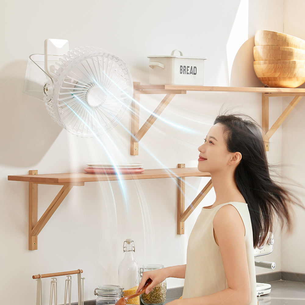 Oriday Mini USB Desk Fan – 3000mAh Rechargeable Battery, 4 Speeds, Ultra Quiet & Powerful Airflow, Aesthetic Portable Small Fan for Office, Bedroom, Travel, Bedside & Tabletop Use