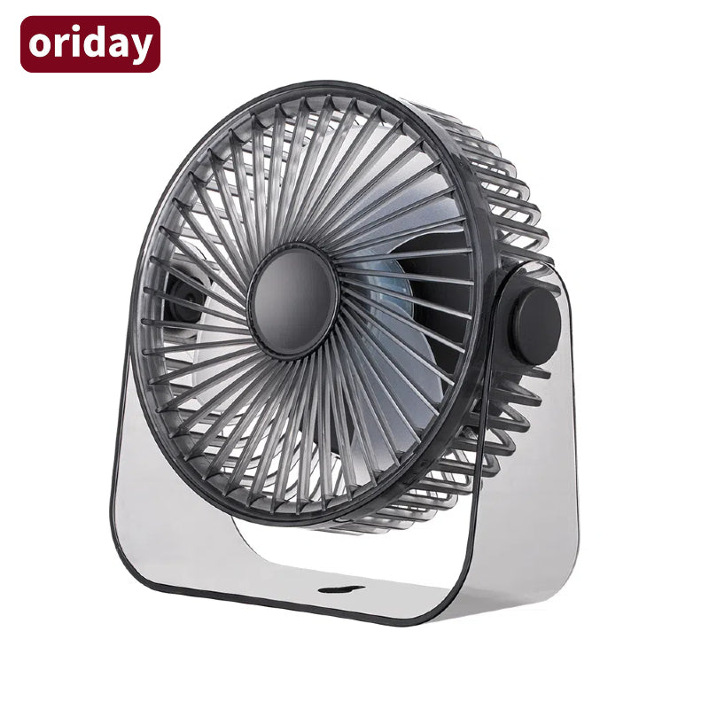 Oriday Mini USB Desk Fan – 3000mAh Rechargeable Battery, 4 Speeds, Ultra Quiet & Powerful Airflow, Aesthetic Portable Small Fan for Office, Bedroom, Travel, Bedside & Tabletop Use