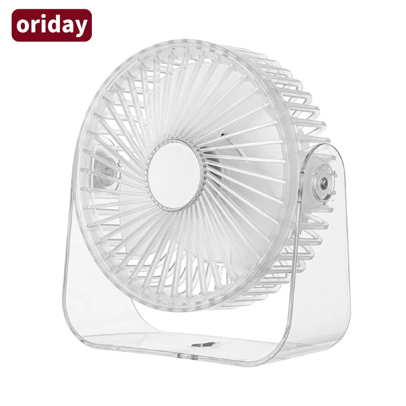 Oriday Mini USB Desk Fan – 3000mAh Rechargeable Battery, 4 Speeds, Ultra Quiet & Powerful Airflow, Aesthetic Portable Small Fan for Office, Bedroom, Travel, Bedside & Tabletop Use