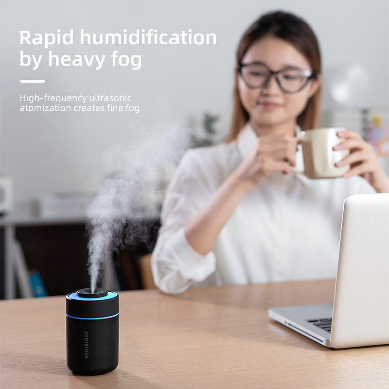 Colorful Cool Mini Humidifier, USB Personal Desktop Humidifier for Car, Office Room, Bedroom,etc. Auto Shut-Off, 2 Mist Modes, Super Quiet