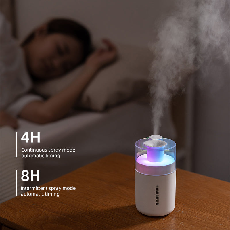 Portable Mini Humidifier, 180ml Small Cool Mist Humidifier, USB Personal Desktop Humidifiers for Baby Bedroom Travel Office Home, Auto Shut-Off, 2 Mist Modes, Super Quiet