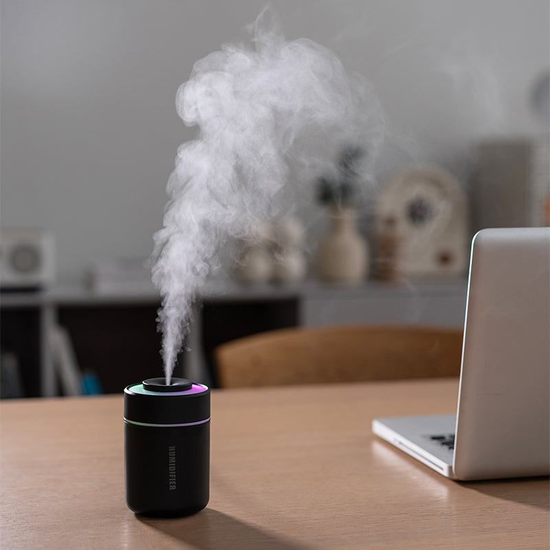 Colorful Cool Mini Humidifier, USB Personal Desktop Humidifier for Car, Office Room, Bedroom,etc. Auto Shut-Off, 2 Mist Modes, Super Quiet