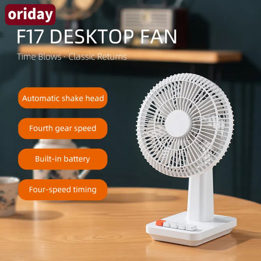 Retro desktop fan, classic desktop small fan, USB desktop, home small desktop fan, ultra light sound, home bedroom, kitchen, student dormitory, office, creative gift