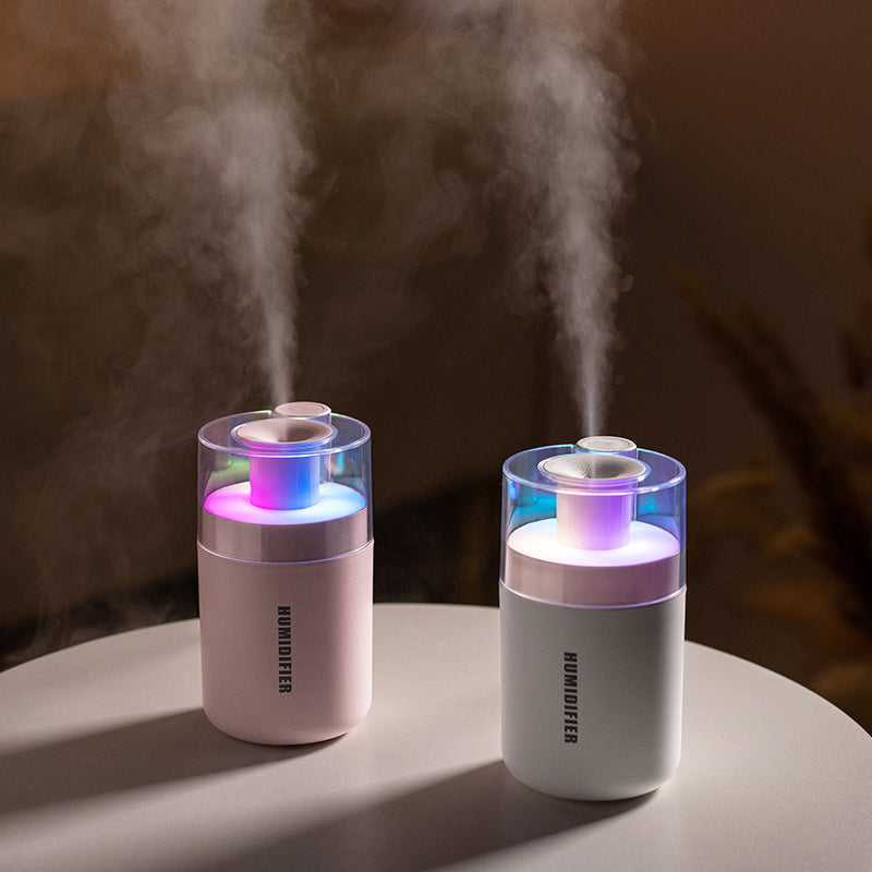 Portable Mini Humidifier, 180ml Small Cool Mist Humidifier, USB Personal Desktop Humidifiers for Baby Bedroom Travel Office Home, Auto Shut-Off, 2 Mist Modes, Super Quiet