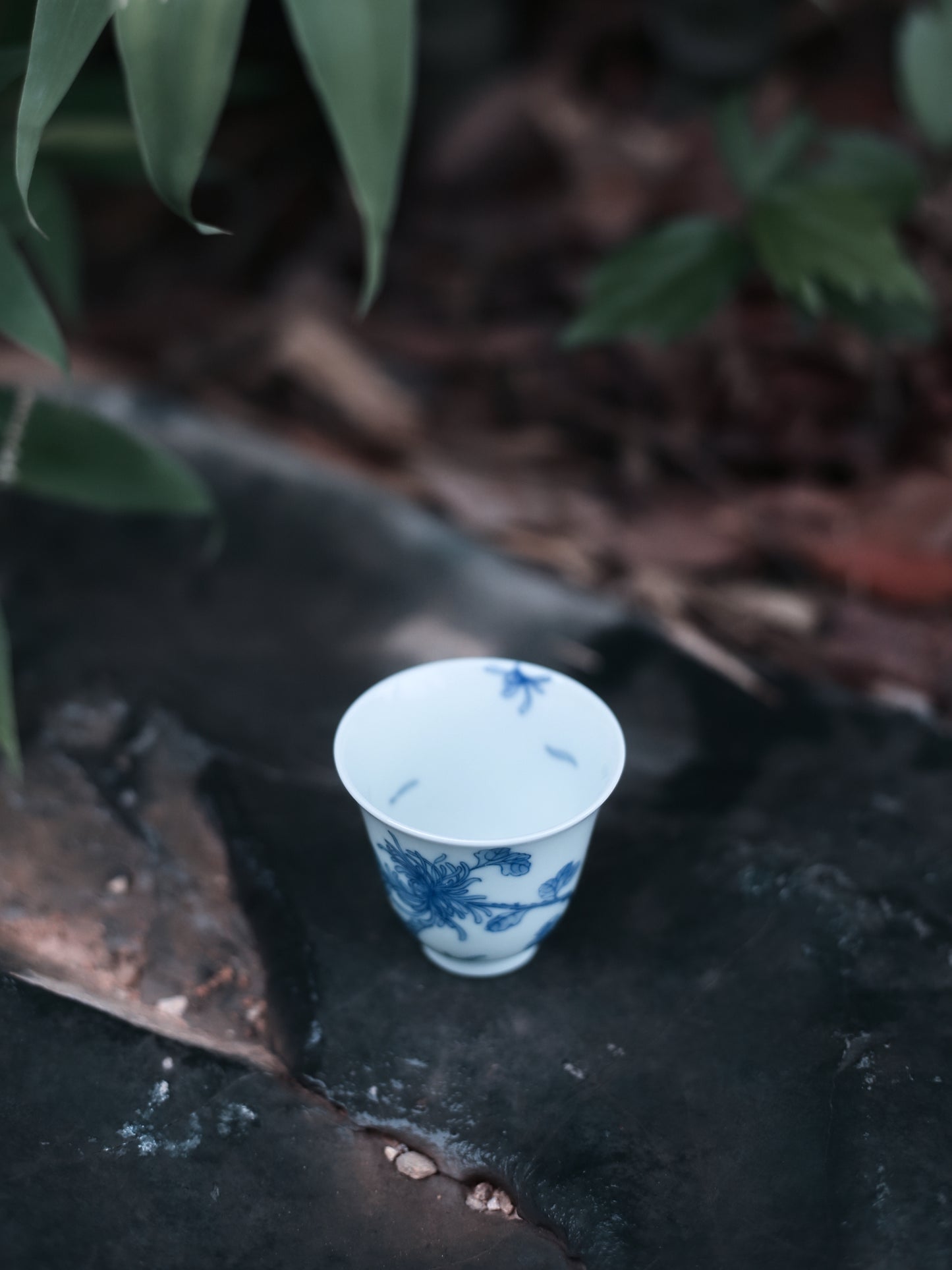 Oriday high-end hand-painted blue and white porcelain chrysanthemum high aroma cup, single kung fu antique tea cup, tea set, master cup, tea cup, tea set