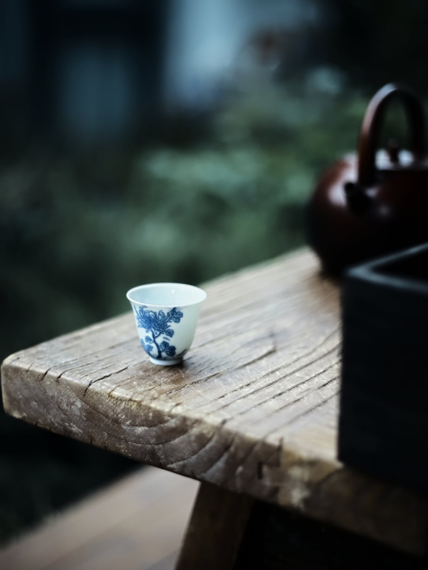 Oriday high-end hand-painted blue and white porcelain chrysanthemum high aroma cup, single kung fu antique tea cup, tea set, master cup, tea cup, tea set