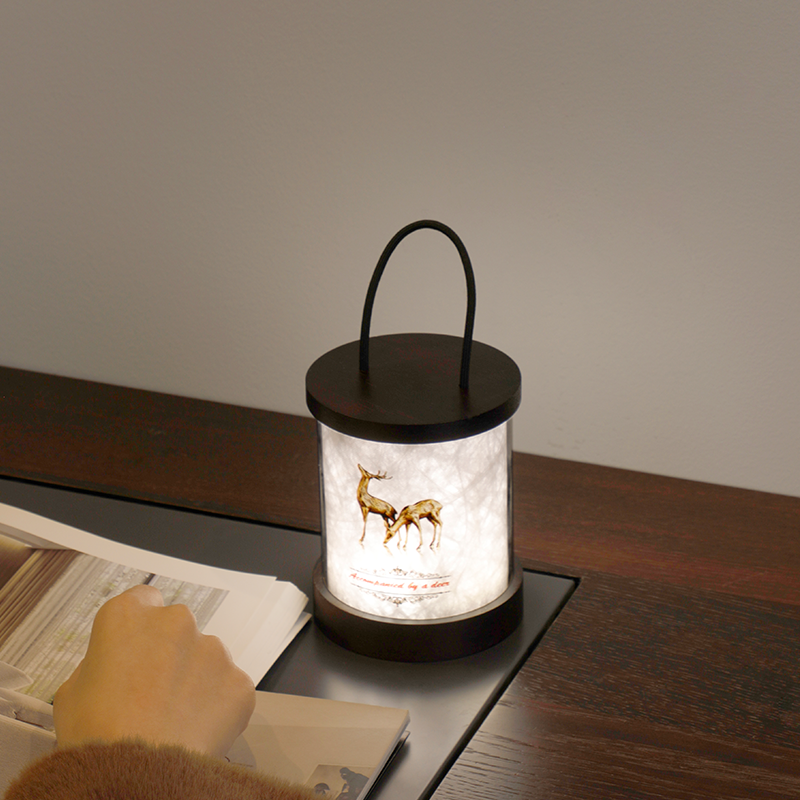 LED Wood Table Lamp Rechargeable with Dimming Eye-Care Lighting, Portable Touch Lamp for Outdoor Camping Living Room Bedroom Bedside Office, Camping Light Portable Tent