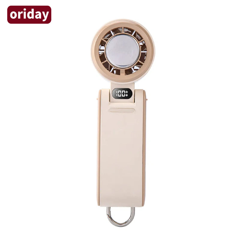 Oriday Turbo Handheld Fan – Foldable & USB Rechargeable, 100-Speed Cooling with LED Display, Portable Mini Fan for Travel, Beach, Camping | Summer Must-Have Gift for Men & Women