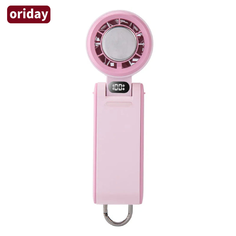 Oriday Turbo Handheld Fan – Foldable & USB Rechargeable, 100-Speed Cooling with LED Display, Portable Mini Fan for Travel, Beach, Camping | Summer Must-Have Gift for Men & Women